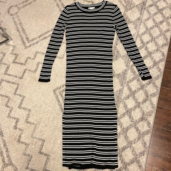 H&M Rib-Knit Striped Dress EUC - Picture 4 of 6